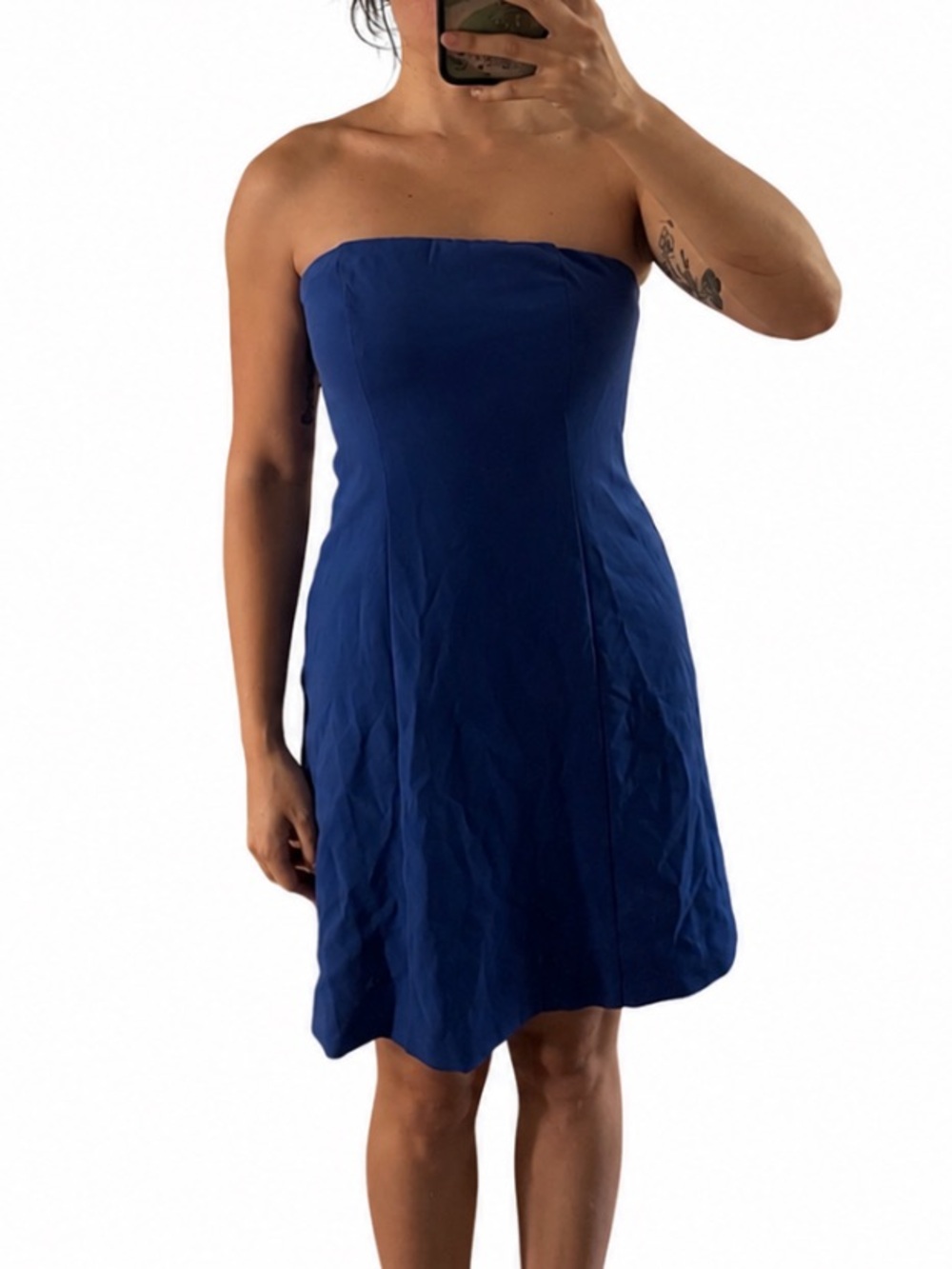 Blue Strapless Dress